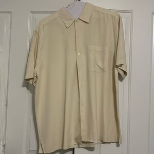 Men’s short sleeve, button-down shirt, 100% silk XL